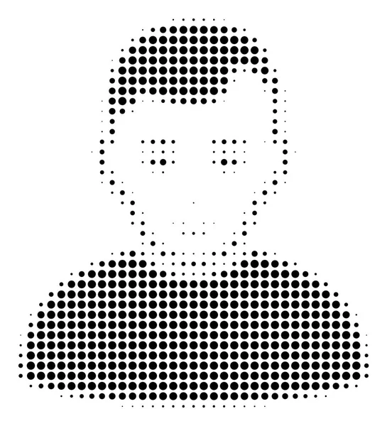 Icono de usuario Halftone — Vector de stock