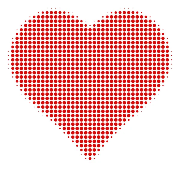 Valentine Heart Halftone Icon — Stock Vector
