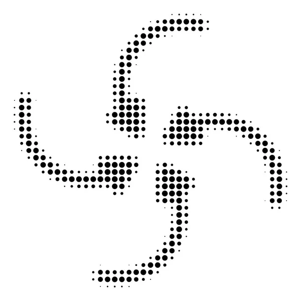 Vortex pijlen Halftone pictogram — Stockvector