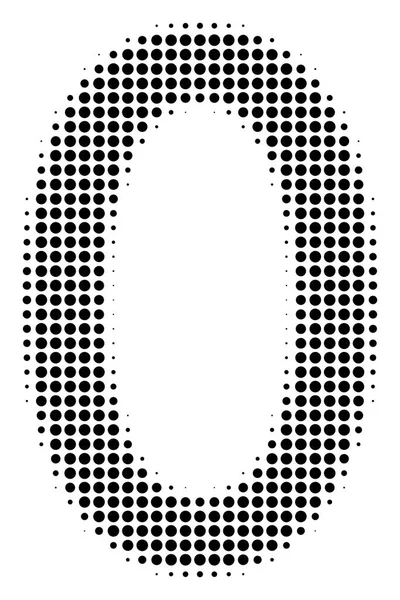 Icône de demi-teinte à zéro chiffre — Image vectorielle