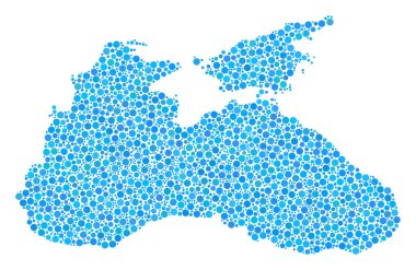 Karadeniz harita kolaj küçük daire