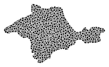 Crimea harita kompozisyon küçük daire