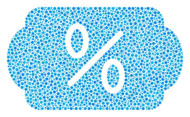 Küçük daire mozaiği etiketi indirim