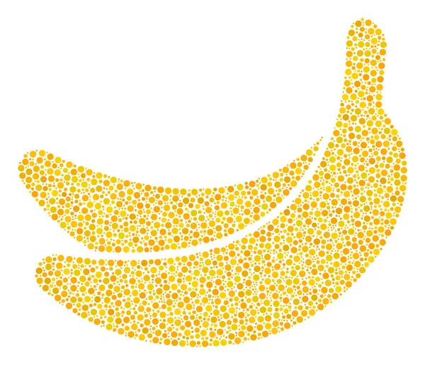 Mosaïque de points banane — Image vectorielle