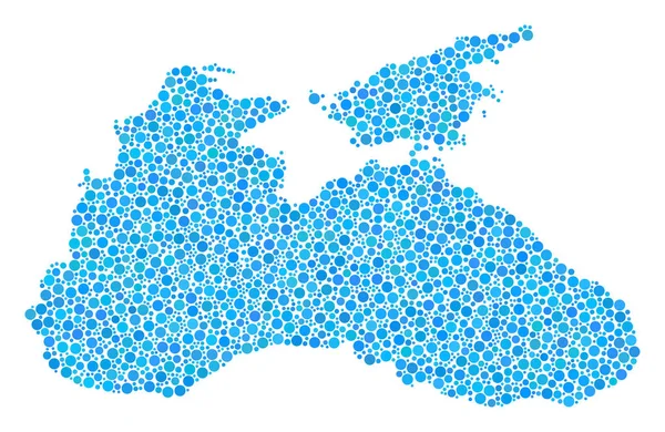 Karadeniz harita kolaj küçük daire