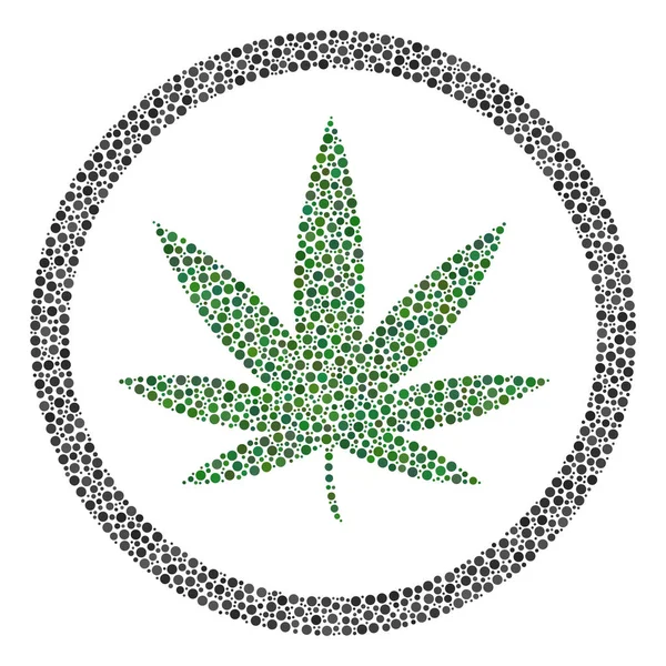 Mosaico de Cannabis de Puntos — Archivo Imágenes Vectoriales