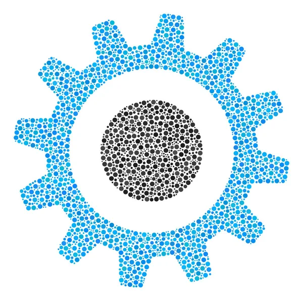 Μωσαϊκό cogwheel μικρούς κύκλους — Διανυσματικό Αρχείο