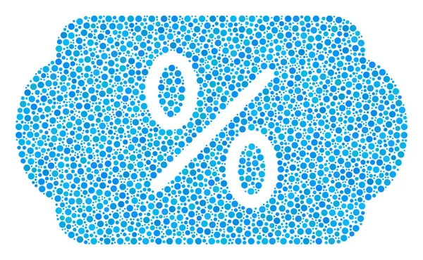 Küçük daire mozaiği etiketi indirim