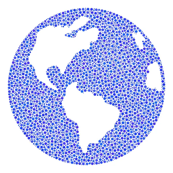 小さな円の地球の組成 — ストックベクタ
