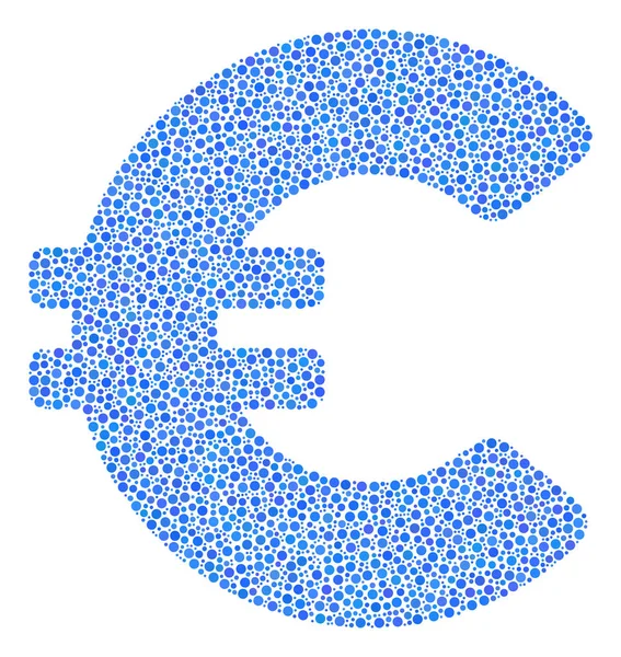Euro-Mosaik aus Punkten — Stockvektor