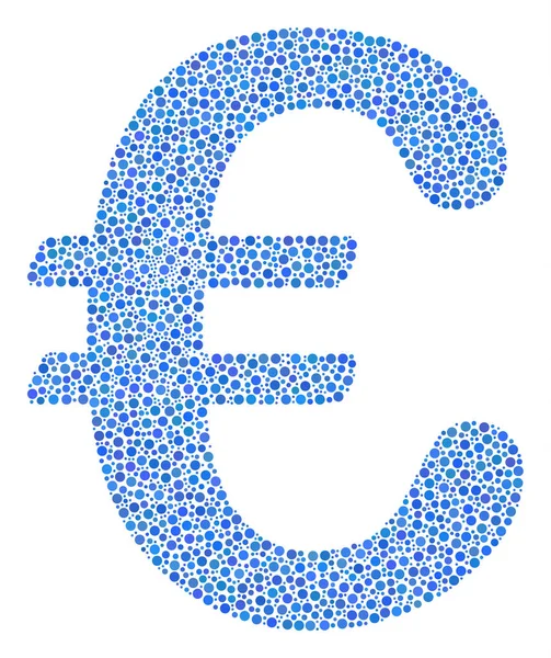 Евро-символическая мозаика точек — стоковый вектор