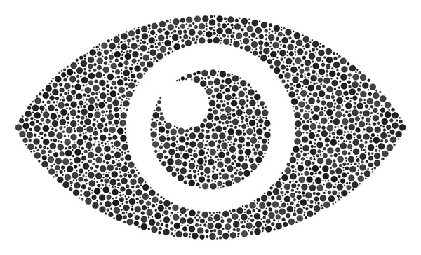 Collage des yeux de petits cercles — Image vectorielle