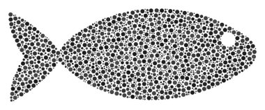 Küçük daire balık mozaiği