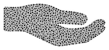 Paylaşım el mozaik nokta