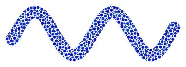 Sinusoid dalga mozaik nokta