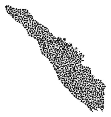 Sumatra Adası harita mozaik nokta