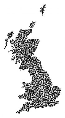 İngiltere harita mozaik nokta