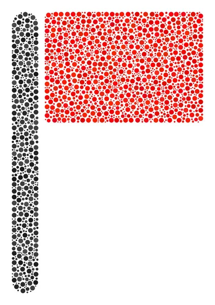 Composición de banderas de círculos pequeños — Vector de stock