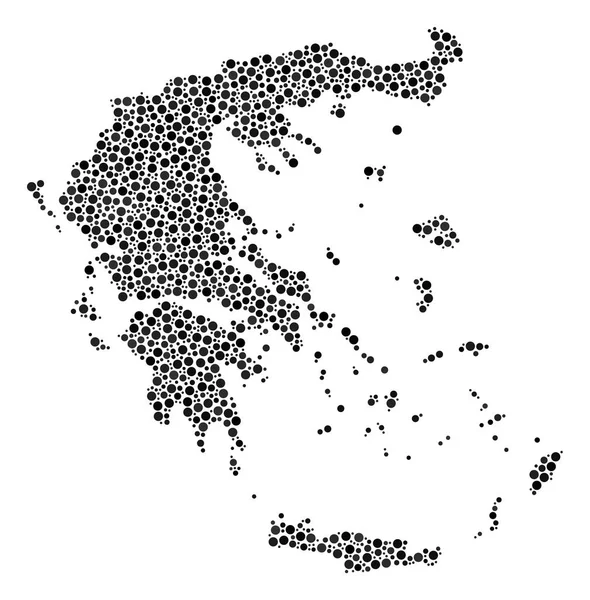 希腊地图组成的点 — 图库矢量图片