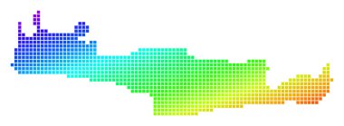Noktalı piksel spektrum Girit Adası Haritası