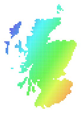 Noktalı piksel spektrum İskoçya Haritası