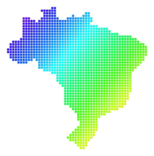 Mapa pontilhado do Pixel Spectrum Brasil — Vetor de Stock