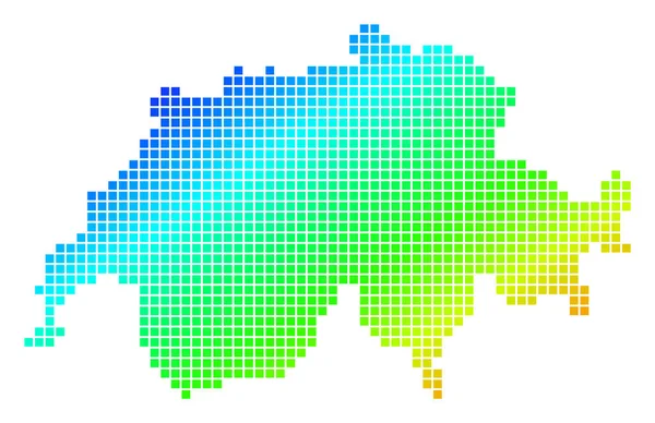 Pontozott Pixel spektrum Swissland megjelenítése — Stock Vector