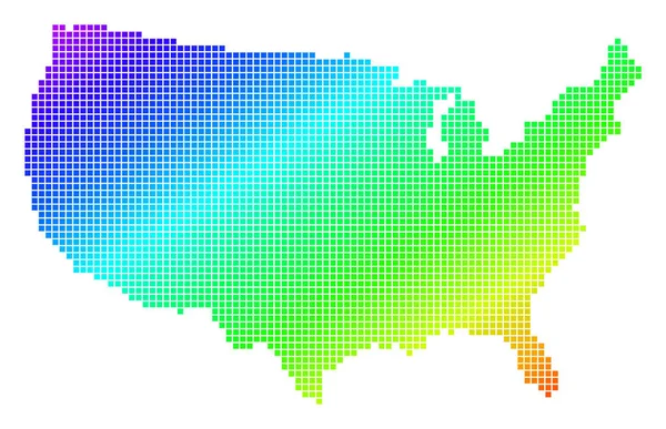 Kaart van de V.s. van gestippelde Pixel Spectrum — Stockvector