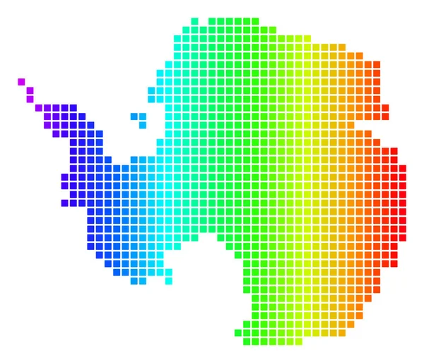 Spectrum Dot Mapa de la Antártida — Archivo Imágenes Vectoriales