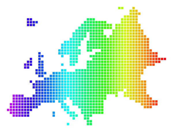 Spektralpunkt Europakarte — Stockvektor