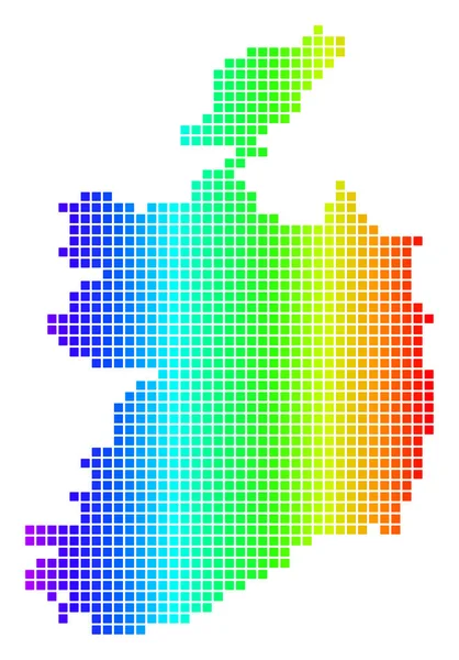 Spectrum Dot Ireland Republic Map — Stock Vector