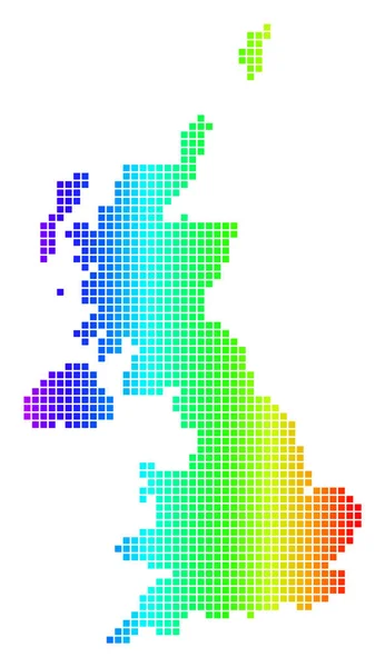 Spectrum Dot Reino Unido Mapa — Vector de stock