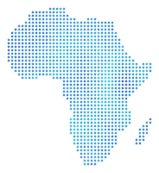 Buzlu Afrika harita — Stok Vektör