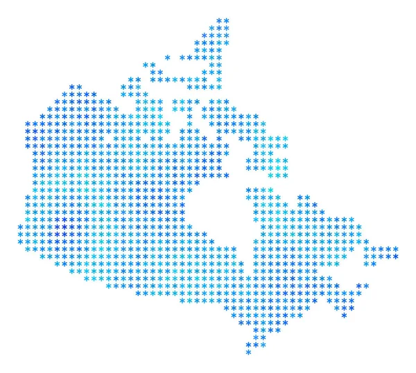 Mapa ledový Kanady — Stockový vektor