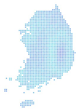 Kar tanesi Güney Kore Haritası