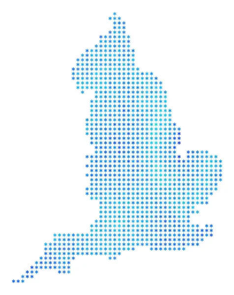 Zamrażać Mapa Anglii — Wektor stockowy