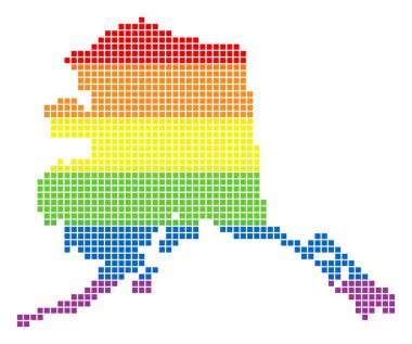 LGBT Alaska harita noktalı spektrum