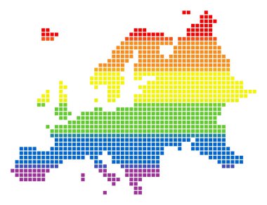 Spektrum nokta LGBTT Avrupa Haritası