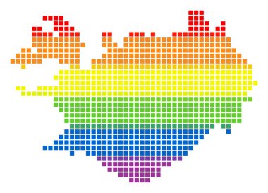 LGBT İzlanda harita noktalı spektrum