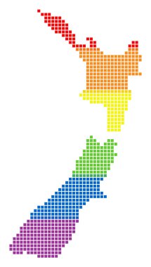 Spektrum piksel Lgbt Yeni Zelanda Haritası