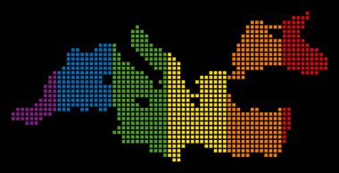 LGBT Akdeniz deniz harita noktalı spektrum