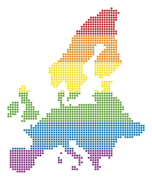 Spectrum Dot LGBT Mappa dell'Unione Europea — Vettoriale Stock