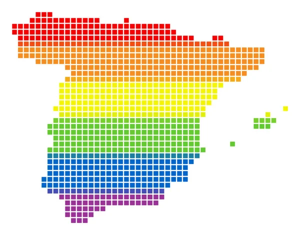 光谱点 Lgbt 西班牙地图 — 图库矢量图片