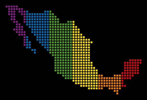 Mapa do Spectrum Dot LGBT México —  Vetores de Stock