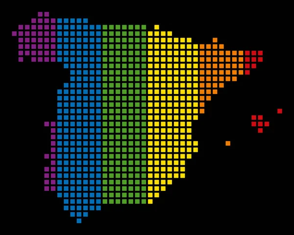 Спектру Dot ЛГБТ Іспанія карта — стоковий вектор