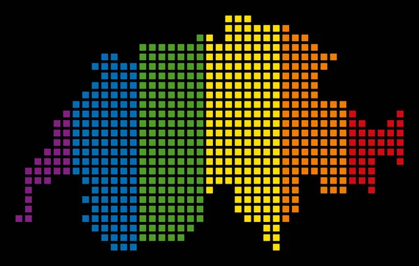 Spectre pointillé LGBT Swissland Carte — Image vectorielle