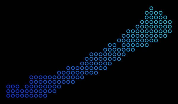 Mapa do Lago Round Dot Balaton —  Vetores de Stock