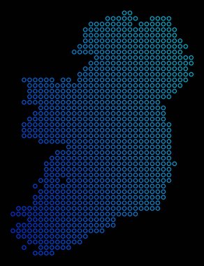 Yuvarlak nokta İrlanda ada Haritası
