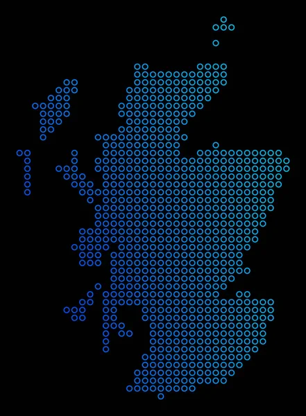 Mapa da Round Dot Scotland — Vetor de Stock