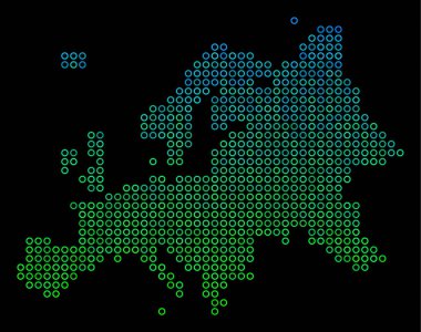 Daire nokta Avrupa Haritası